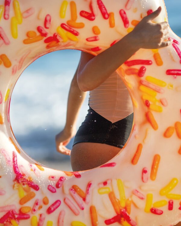 Sprinkle Donut Heart Inflatable Tube - Image 4