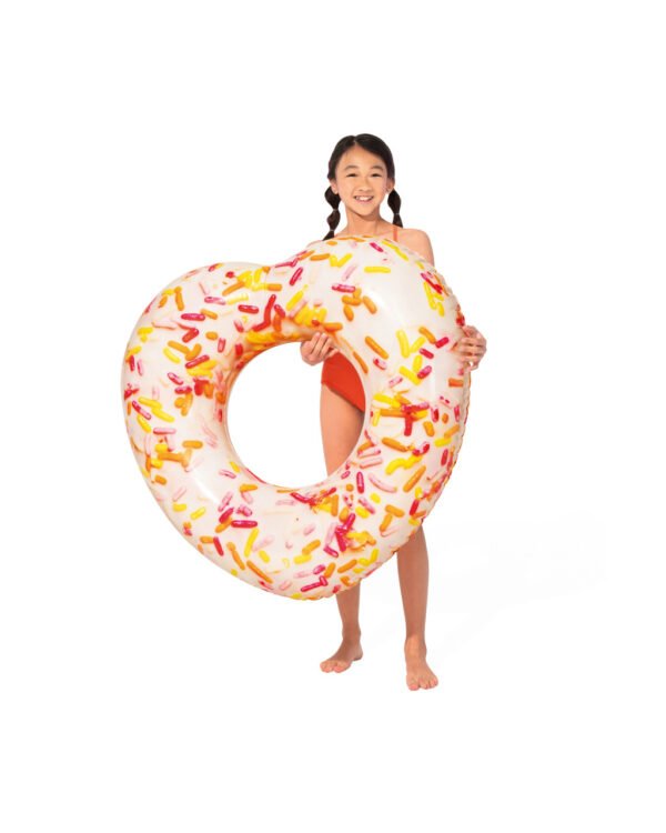 Sprinkle Donut Heart Inflatable Tube - Image 5